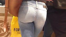 Sexy big ass in tight jeans